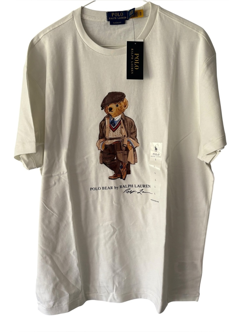 Polo Ralph Lauren Men’s S/S POLO Bear T Shirt off white Size Large
